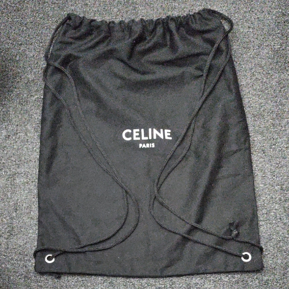 Celine Black Canvas Drawstring Backpack - image 1